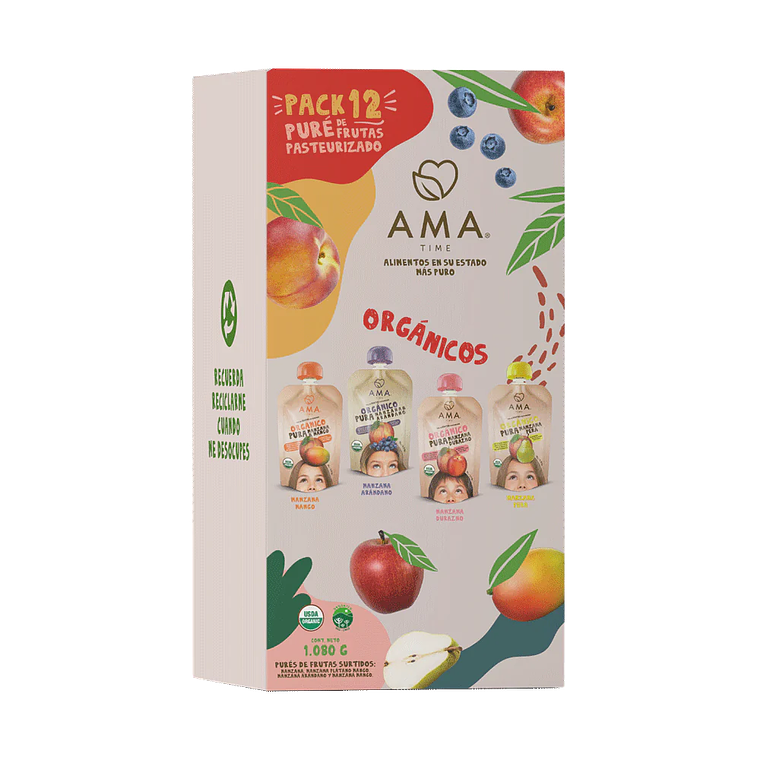 Pack Variedades Puré Orgánico AMA - 12 unidades 1