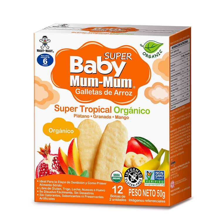 Baby Mum-Mum Super Tropical Organico 50gr X12un 1