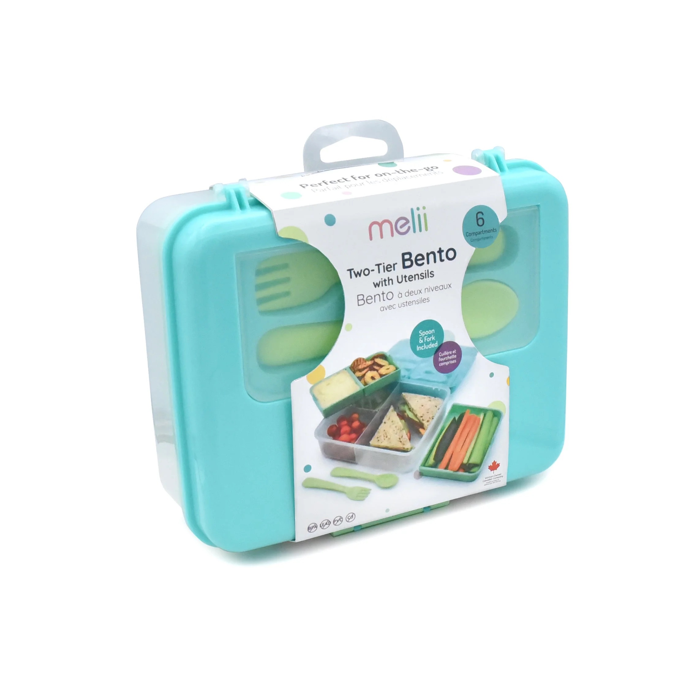 Lonchera Bento Box con cubiertos Rosa, Melii