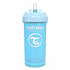 Vaso con bombilla azul 360 ml Twistshake