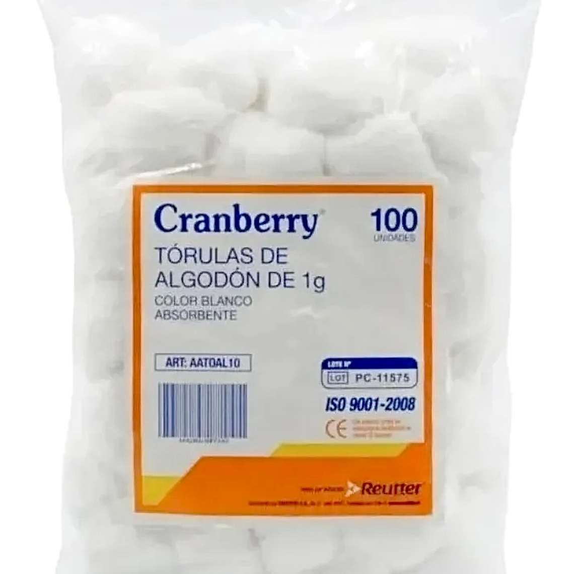 Tórula Algodón 100 Unidades Cranberry 1