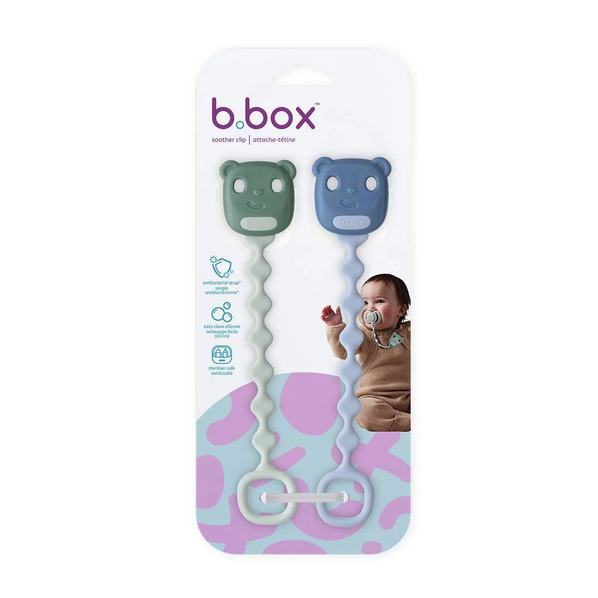Porta chupete sage - ocean B.box