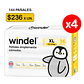 Windel XL (13-21kg) 144 uds - Miniatura 1
