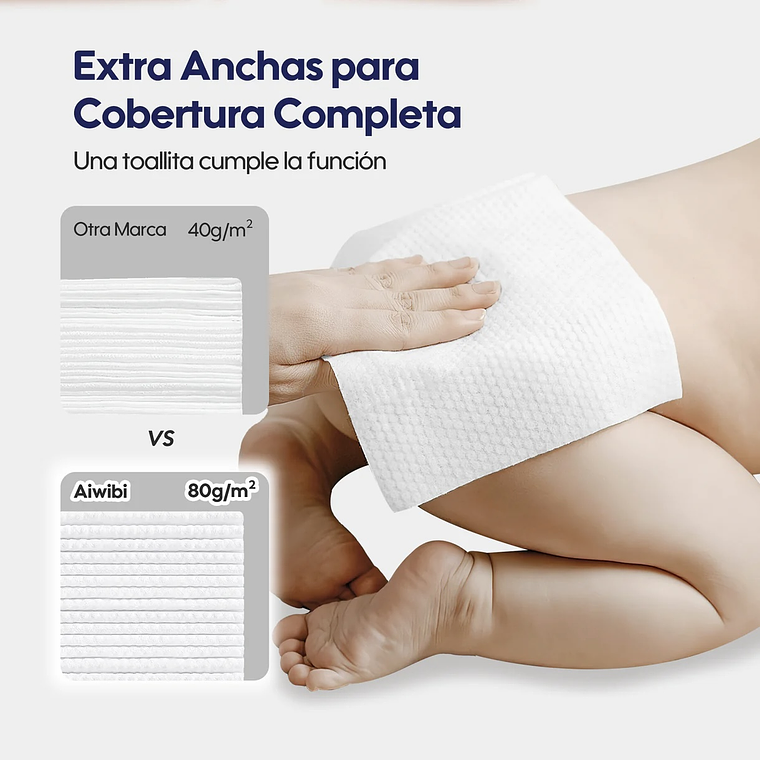 Toallitas Húmedas Aiwibi Premium 40 uds 3
