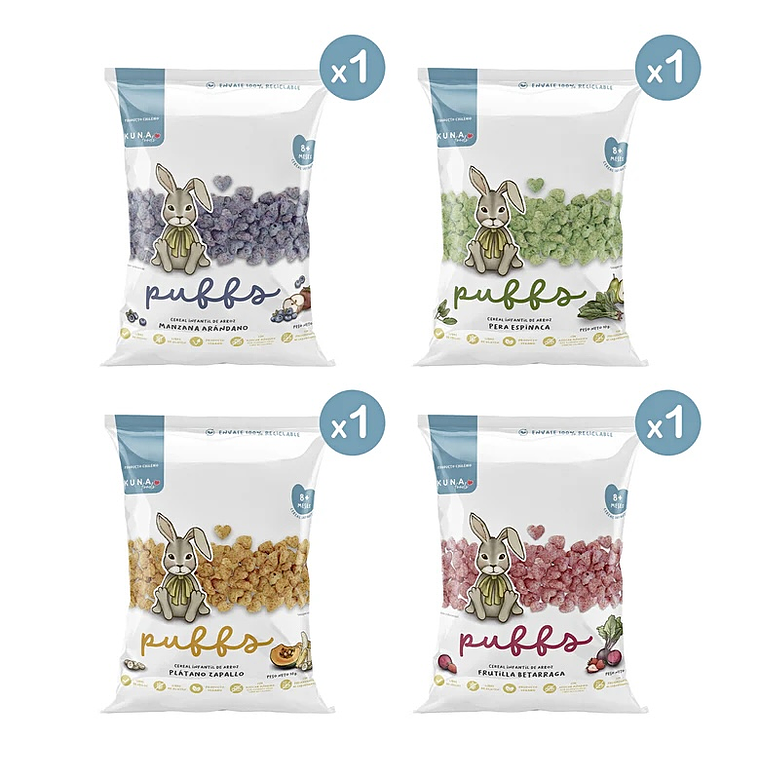 Pack 4 sabores Puffs Kuna 1