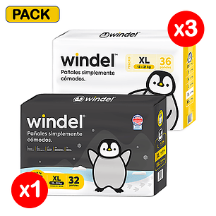 PACK Windel 1 Pants XL y 3 XL