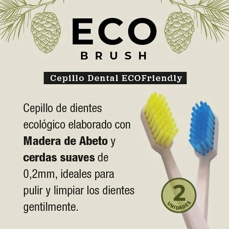 Cepillo Eco Brush Adulto Dentwell 2 Unidades. 4