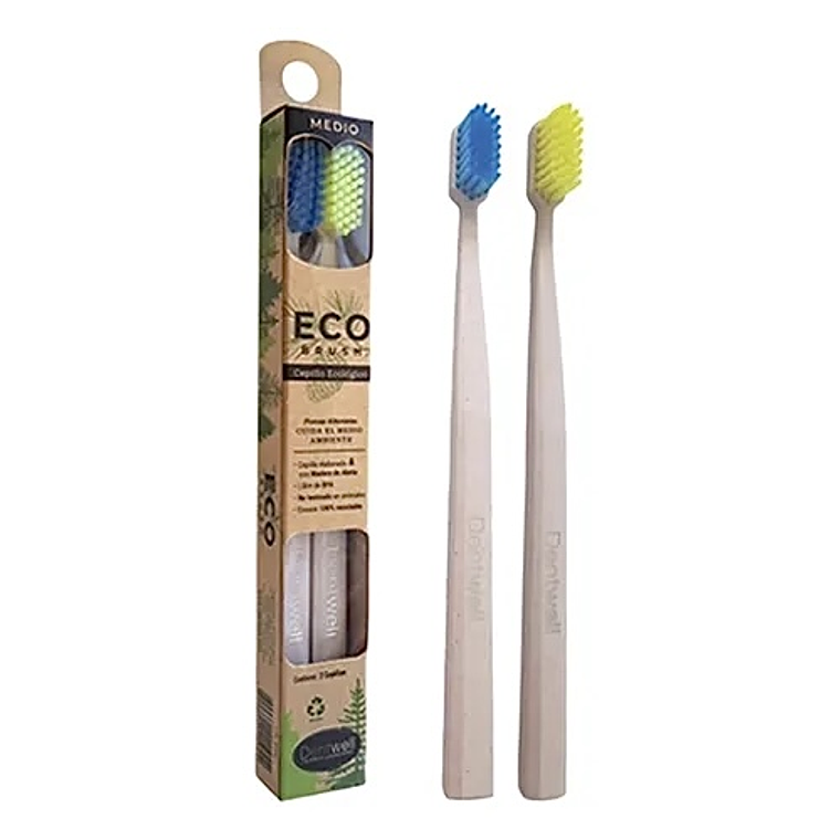Cepillo Eco Brush Adulto Dentwell 2 Unidades. 1
