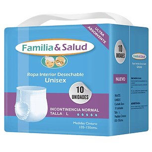  FAMILIA & SALUD PANTS TALLA L 10 UNIDADES