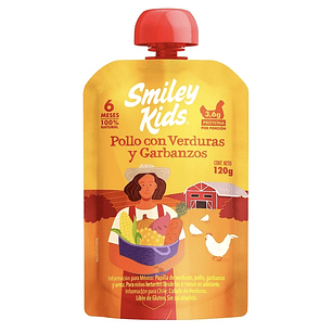 Colado Orgánica Pollo con Verduras y Garbanzos Smiley Kids