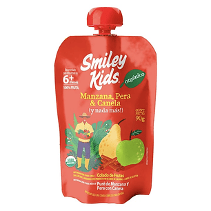 Colado Orgánica Manzana Pera Canela Smiley Kids