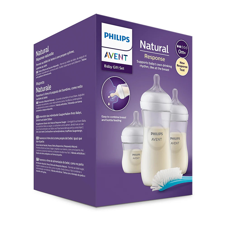 Set Natural 3.0 Básico Avent (125-260-330Ml + Cepillo) 1