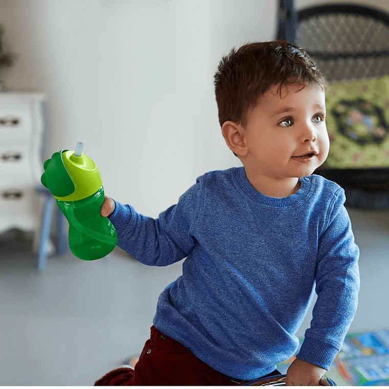 Vaso con bombilla Flexible Philips Avent Verde 300 ml (12m+) 3