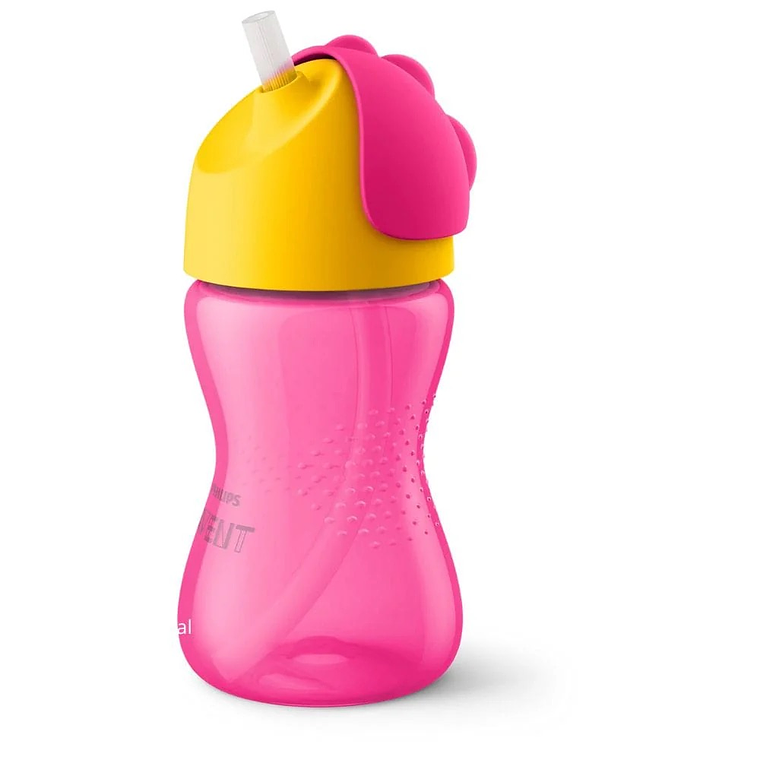 Vaso con Bombilla Flexible Philips Avent Rosado 300 ml (12m+) 2