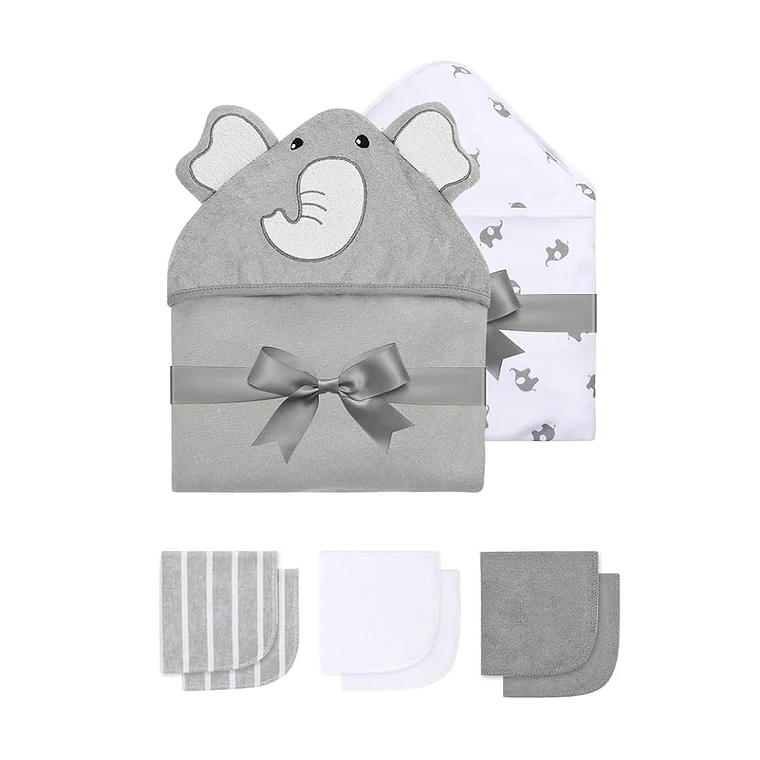 Momcozy – Set de Toalla con Capucha + Toallitas. 1