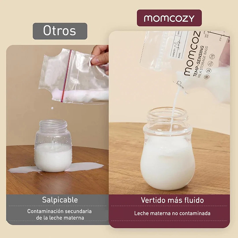 Bolsas para Almacenar Leche Materna con Boquilla Momcozy 60 Uds 3