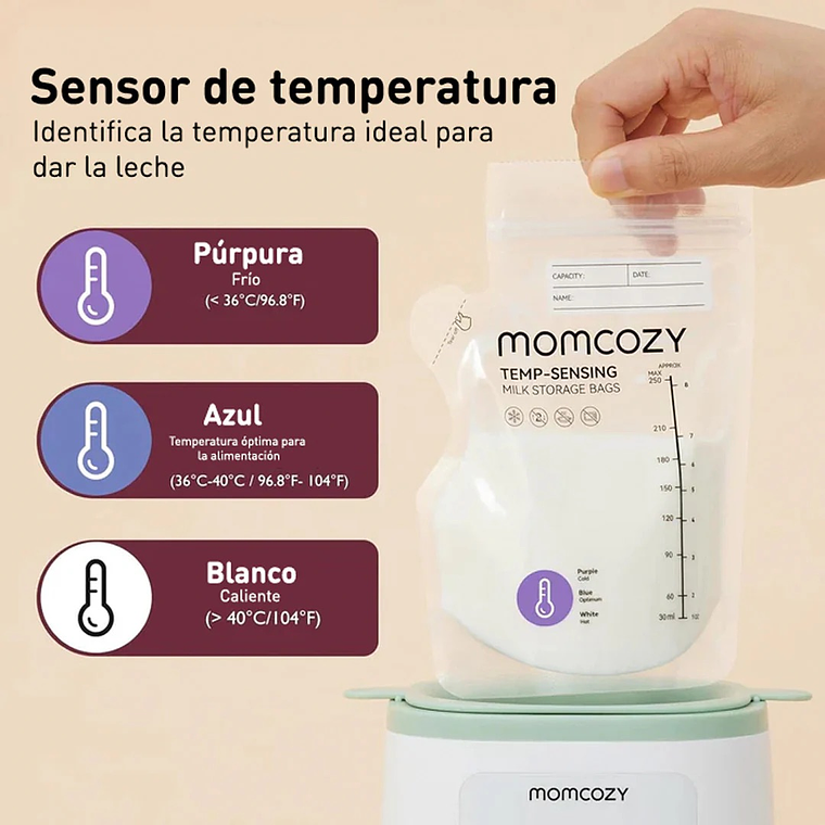 Bolsas para Almacenar Leche Materna con Boquilla Momcozy 60 Uds 2