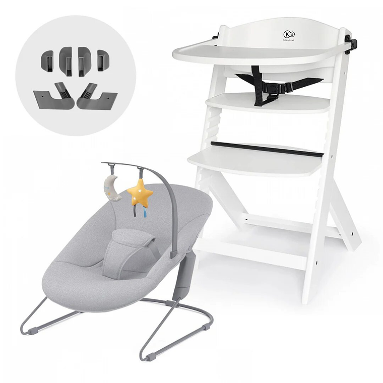 Silla de comer evolutiva 4 en 1: silla Enock + mecedora Calmee 5