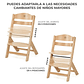 Silla de comer evolutiva 4 en 1: silla Enock + mecedora Calmee - Miniatura 12