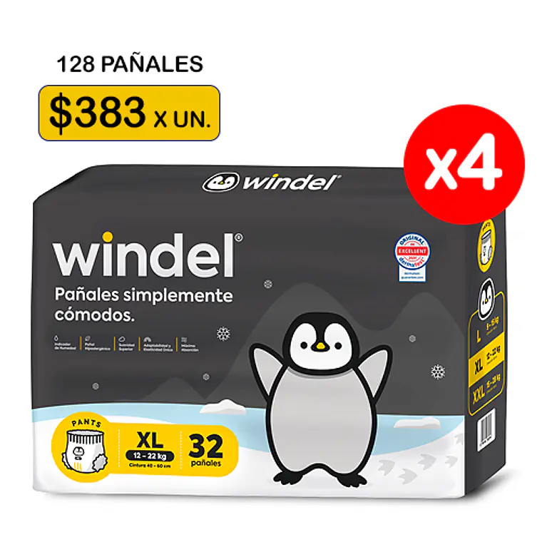 Windel Pants XL (12-22 kg) 128 uds 1