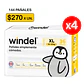 Windel XL (13-21kg) 144 uds - Miniatura 1