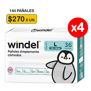 Windel L (10-15kg) 144 uds