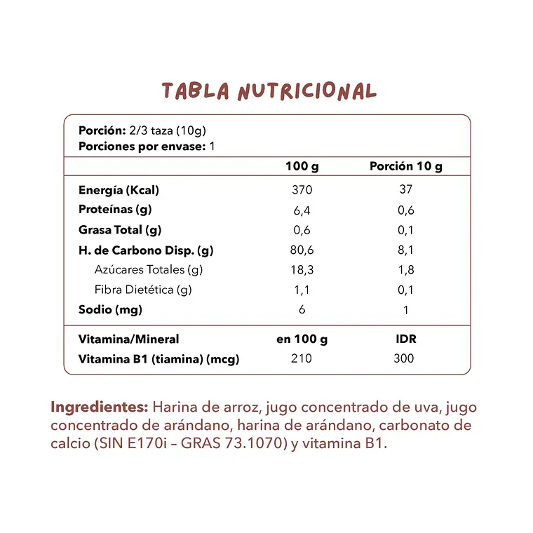 Puffs Orgánicos Arándano 10g Zazu Foods 2