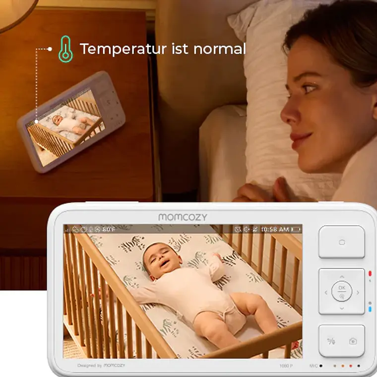 Monitor de Bebé Momcozy 1080P Full HD 7
