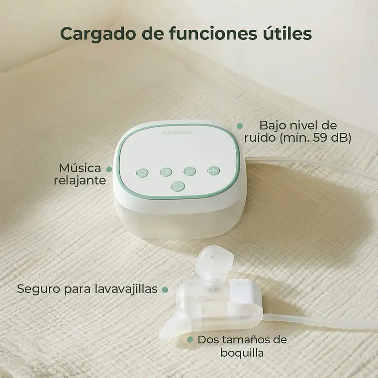 Aspirador Nasal Eléctrico 2 en 1 Momcozy BreezyClear Pro 7