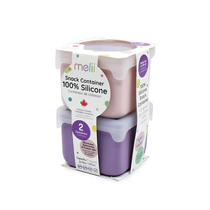 Pack de 2 Contenedores de Silicona Melii Rosado/Morado