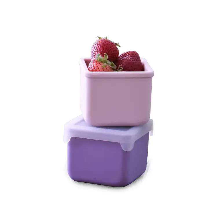 Pack de 2 Contenedores de Silicona Melii Rosado/Morado 3