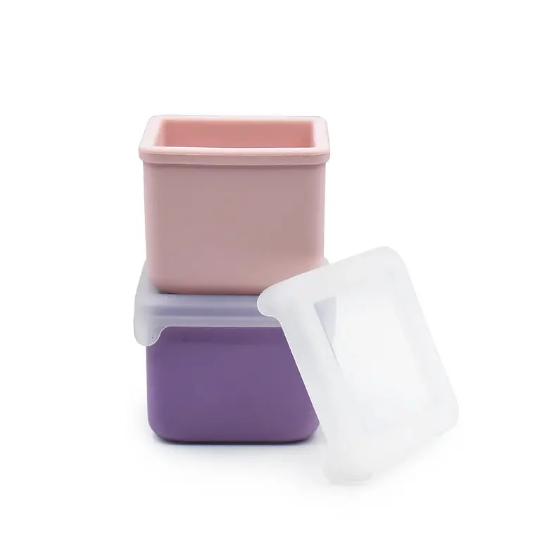 Pack de 2 Contenedores de Silicona Melii Rosado/Morado 4