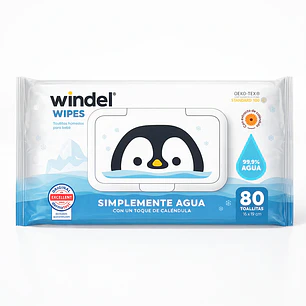 Toallitas Húmedas Windel Wipes 80 uds. | 99,9% Agua Purificada