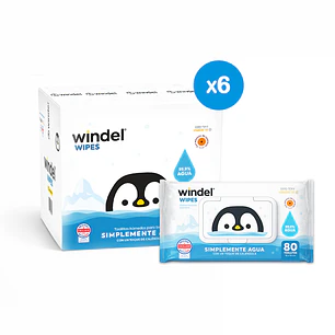 Toallitas Húmedas Windel Wipes Caja 6x80 uds. | 99,9% Agua
