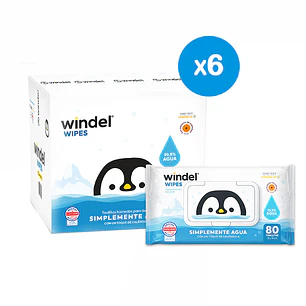 Toallitas Húmedas Windel Wipes Caja 6x80 uds. | 99,9% Agua