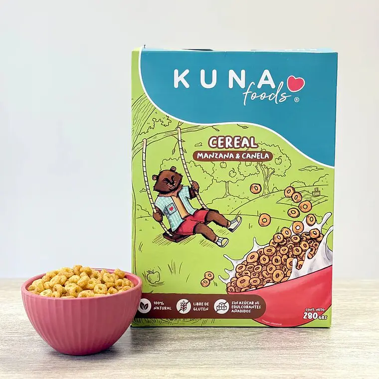 Cereal Infantil Manzana & Canela Kuna Foods 280g 2