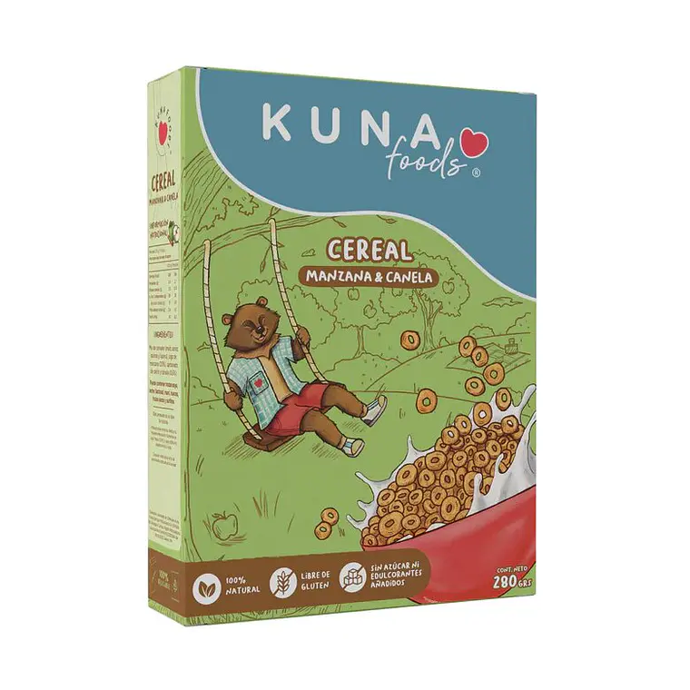 Cereal Infantil Manzana & Canela Kuna Foods 280g 1