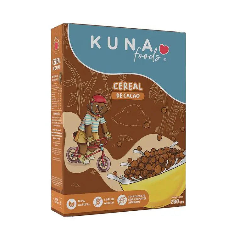 Cereal Infantil Cacao Kuna Foods 280g 1