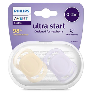 Chupete Philips Avent Ultra Start 0-2 Meses 2 Unidades