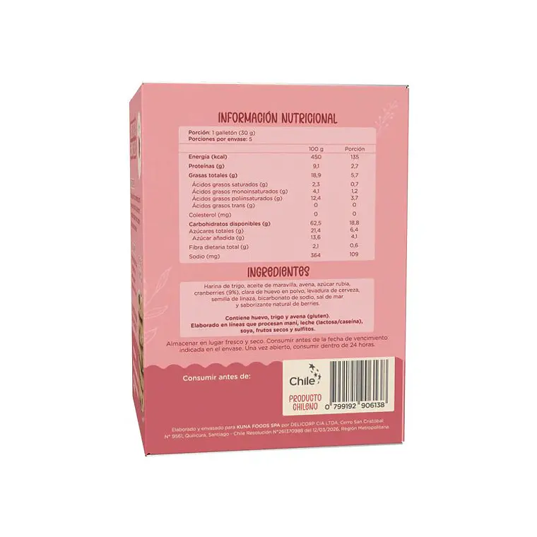 Galletones Maternidad Cranberries Kuna 6
