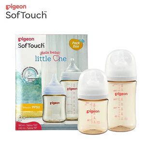Pack Dúo de Mamaderas Pigeon Softouch