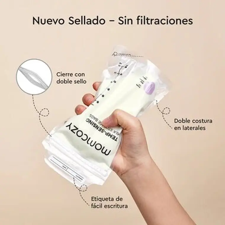 Bolsa para almacenar leche materna x 50 unidades momcozy 6