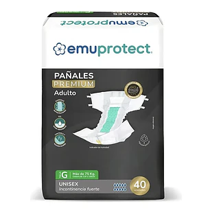 Pañal adulto EMUMED premium G 40 uds