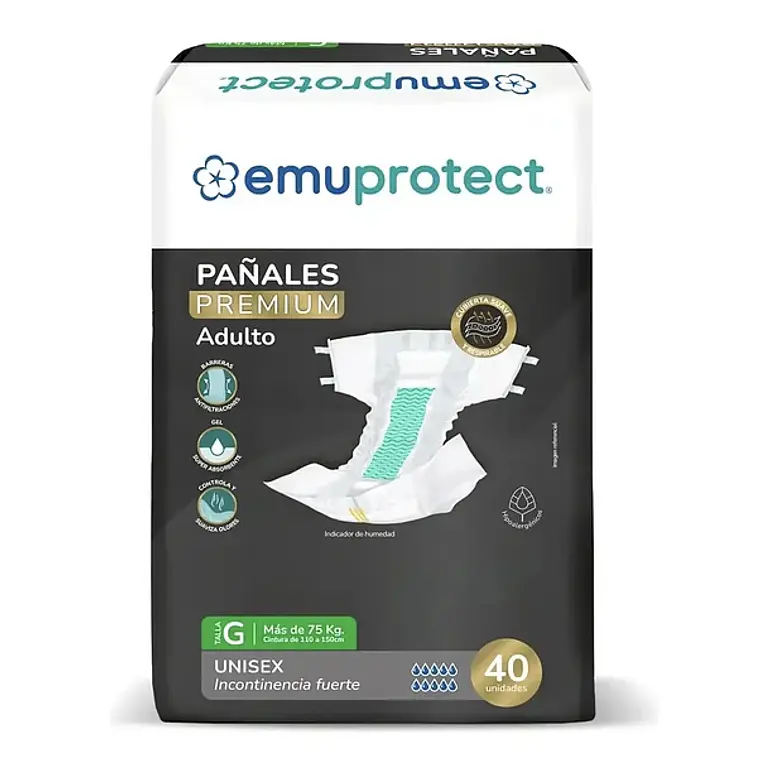 Pañal adulto EMUMED premium G 40 uds 1