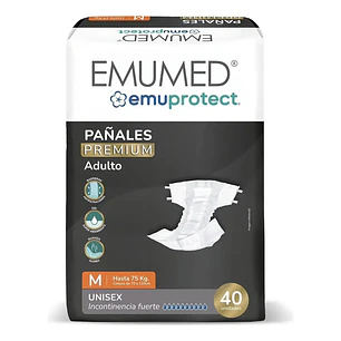 Pañal adulto EMUMED premium M 40 uds