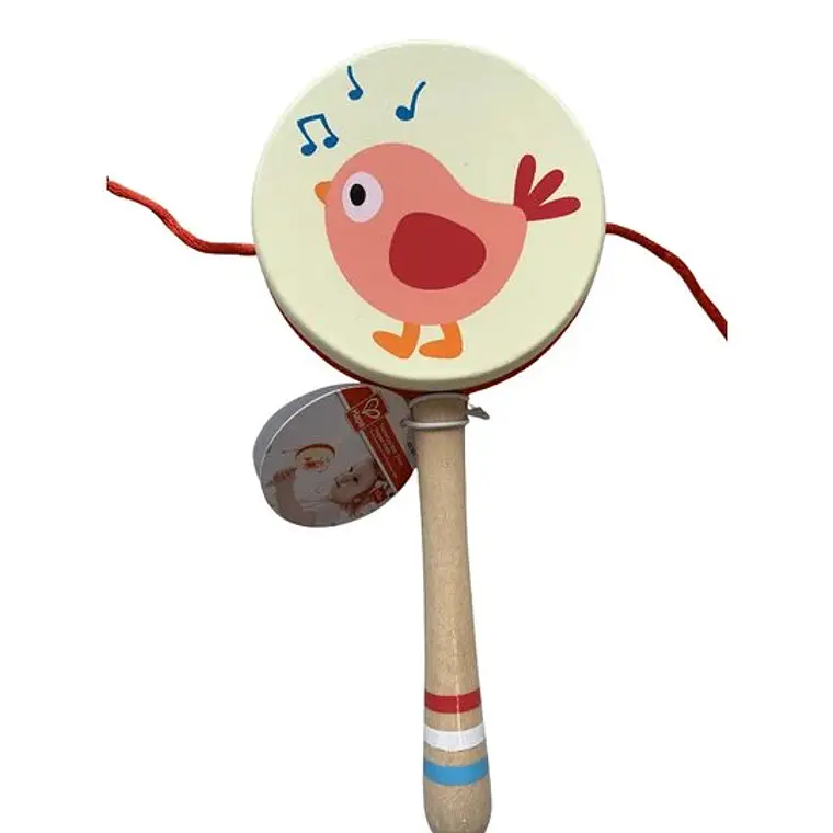 Sonajero con forma de tambor que imitan el canto 1