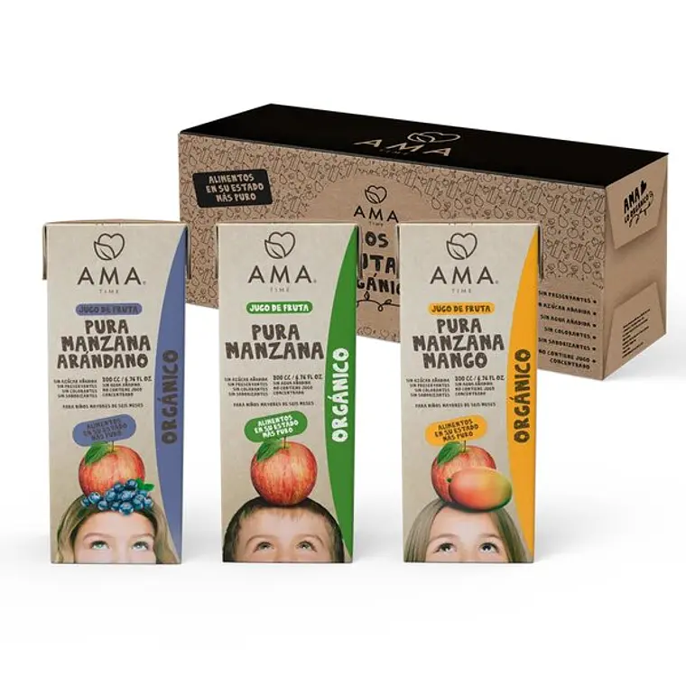 Pack 24 unid - Mix Jugos Fruta 200 cc AMA 1