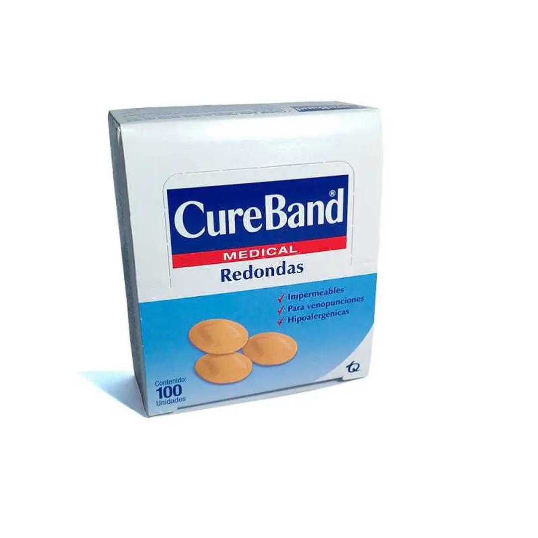 Parche Curita Redondo Cureband 100 un. 1