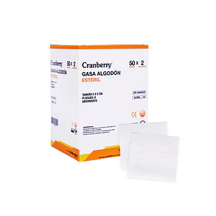 Gasa Algodón Estéril Cranberry