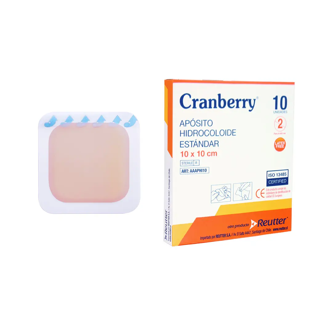 Aposito Hidrocoloide 10x10 cm Cranberry 1